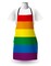 Ambesonne Pride Apron, Horizontal Rainbow Colored Flag of Gay Parade Freedom Equality Love Passion Theme, Unisex Kitchen Bib with Adjustable Neck for Cooking Gardening, Adult Size, Multicolor